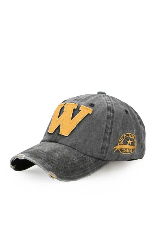W Model Vintage Hat Anthracite Sports Cap