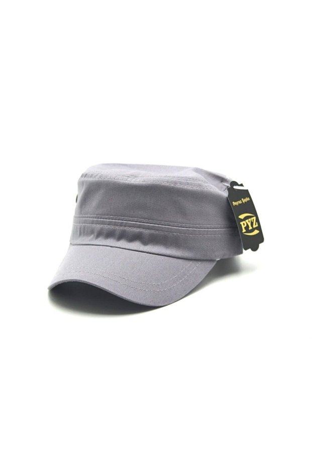 Castro Hat Gray Linen Fabric with Air Holes on the Sides
