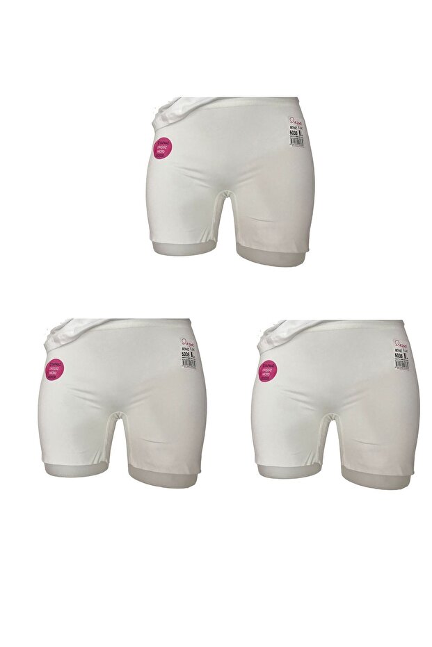 Women's 3-Piece Laser Cut Non-Marking Elastic Waist Boxer 5038