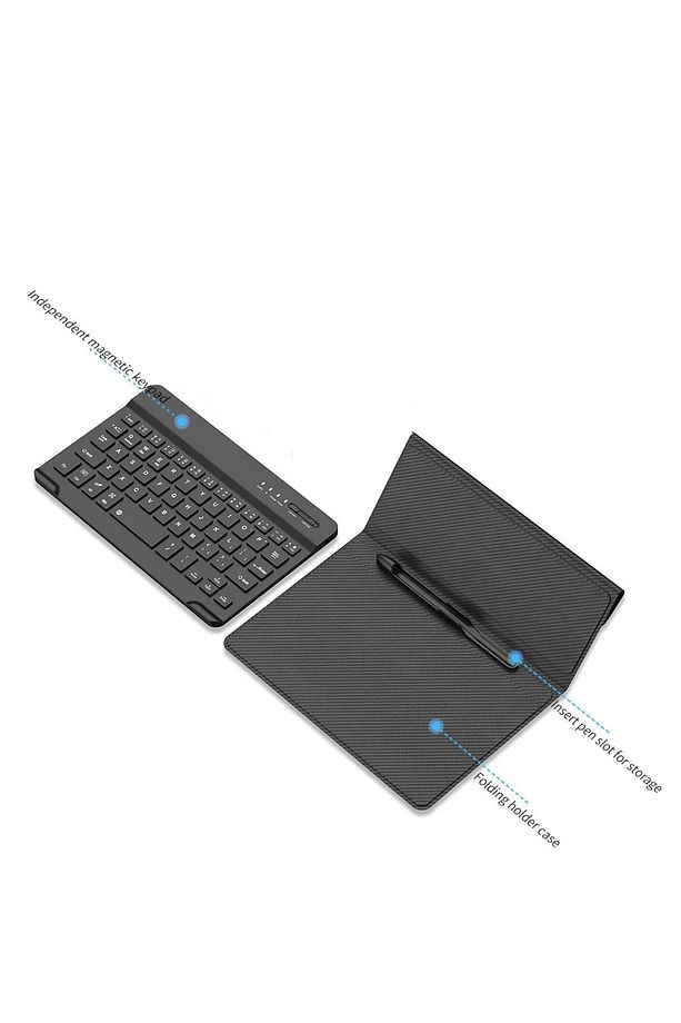 Samsung Galaxy Z Fold 4/5/6 Için Standlı Bluetooth Klavye Keyboard Set - 4