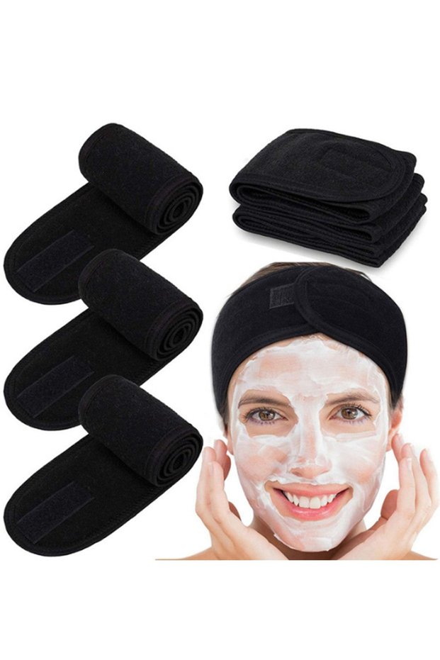 3-Piece Makeup Hair Band Towel Fabric Sports Hair Band