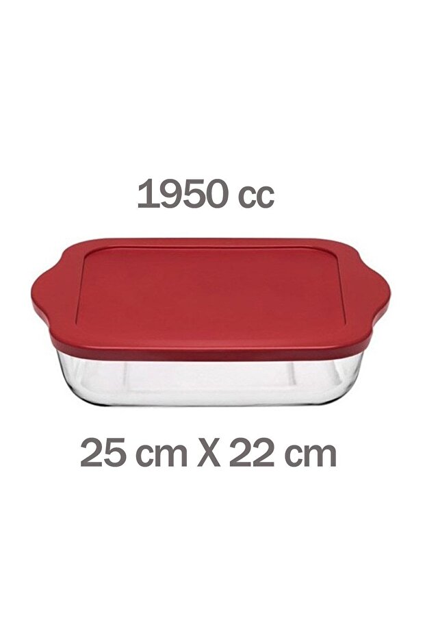 Red Covered Pyrex Set 4 Pieces - 3