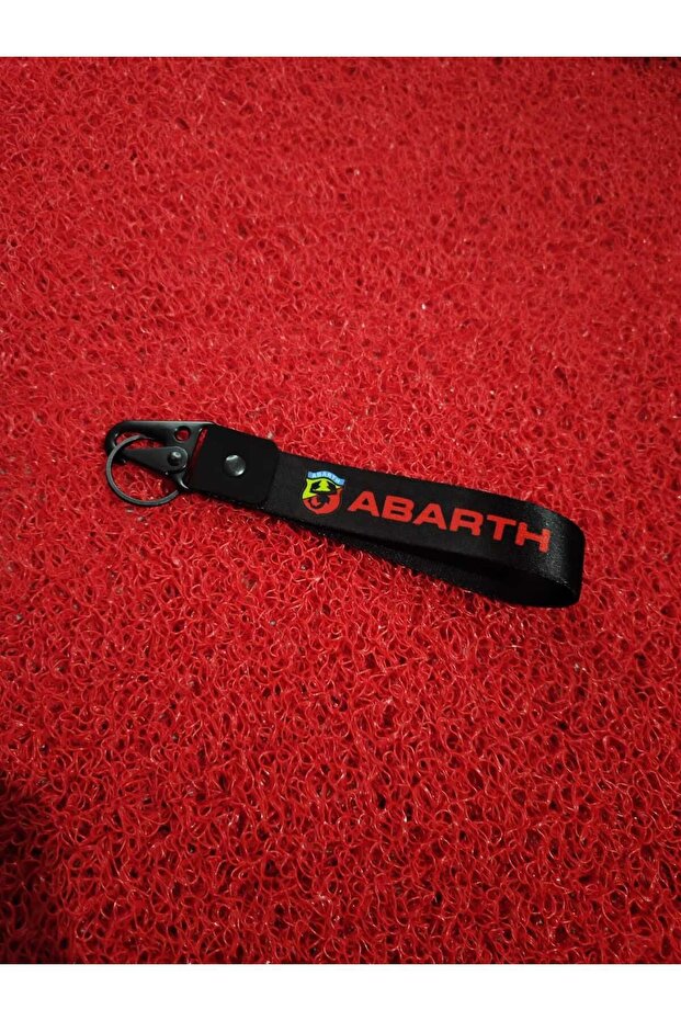 سلسلة مفاتيح من القماش الأسود من ABARTH، إكسسوارات سيارات ودراجات نارية عالية الجودة