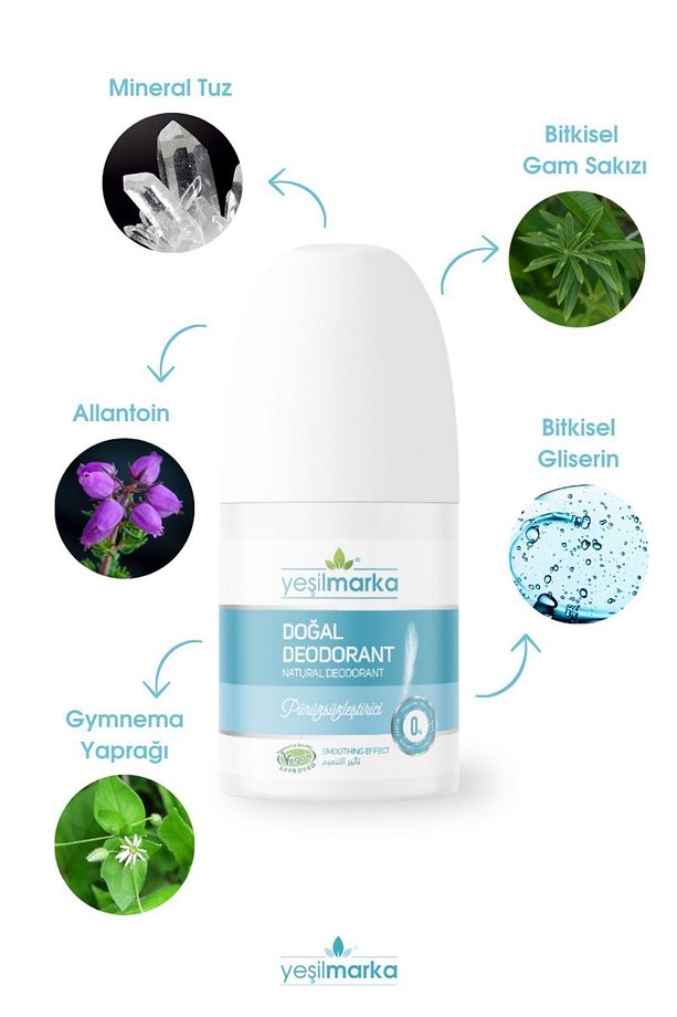 Doğal Roll On Deodorant Pürüzsüzleştirici Tüy Azaltıcı Etkili Ter Kokusu Önleyici - 3