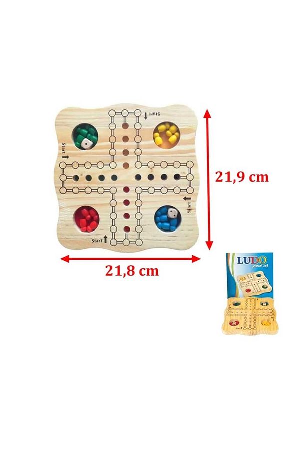 LUDO GAME SET AHŞAP KIZMA BİRADER OYUNU - 2