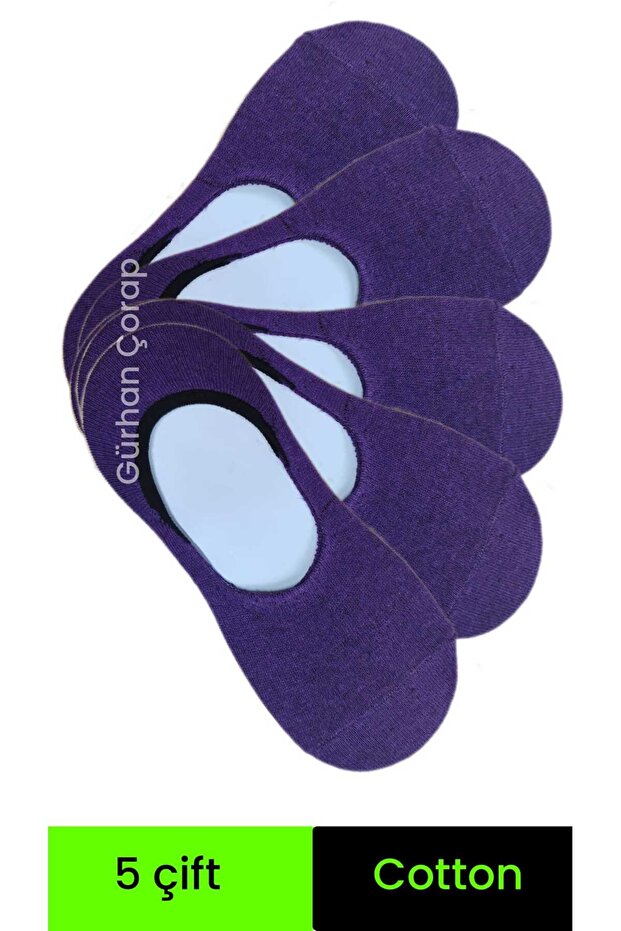5 Pairs of Invisible Plain Ballerina Socks