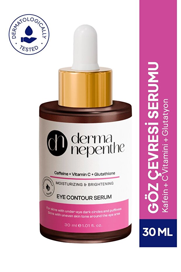 Derma Nepenthe Kafein Göz Çevresi Serumu 30 Ml - Göz Altı Torbalanma ve Morluk Karşıtı, Aydınlatıcı Nemlendirici