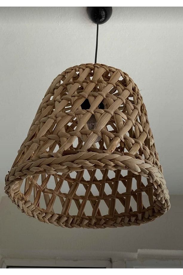 Hasır Bambu Rattan Bahçe Avize (duy Dahil) - 2