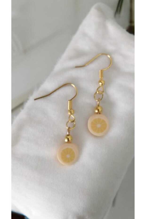 أقراط فيمو منقوشة بالفواكه - هدية - 1