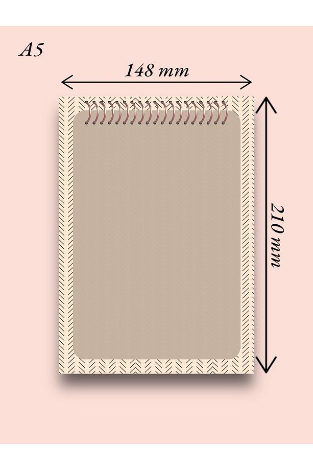 A5 Spiral Desenli Notepad - Not Defteri - Bloknot - 2