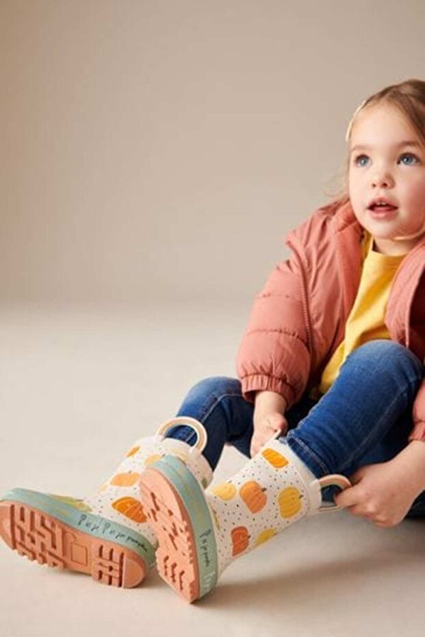 Patterned Pumpkin Boots - 4