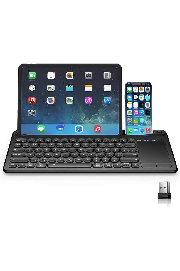 Yeni Kablosuz Bluetooth Klavye Taşınabilir Tablet Ultra Ince Sessiz Dizüstü Klavye - 1
