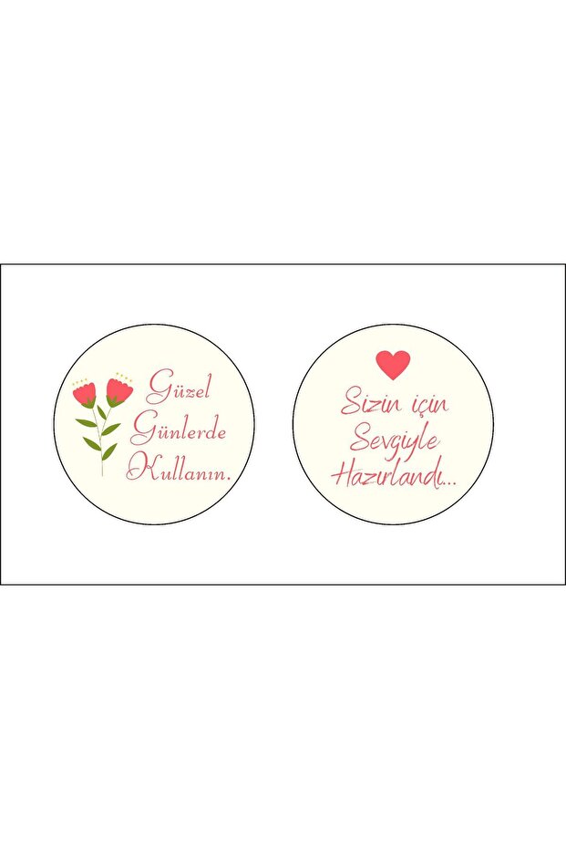 10 PCS Turkish Product Text - Self-Adhesive Label Sticker