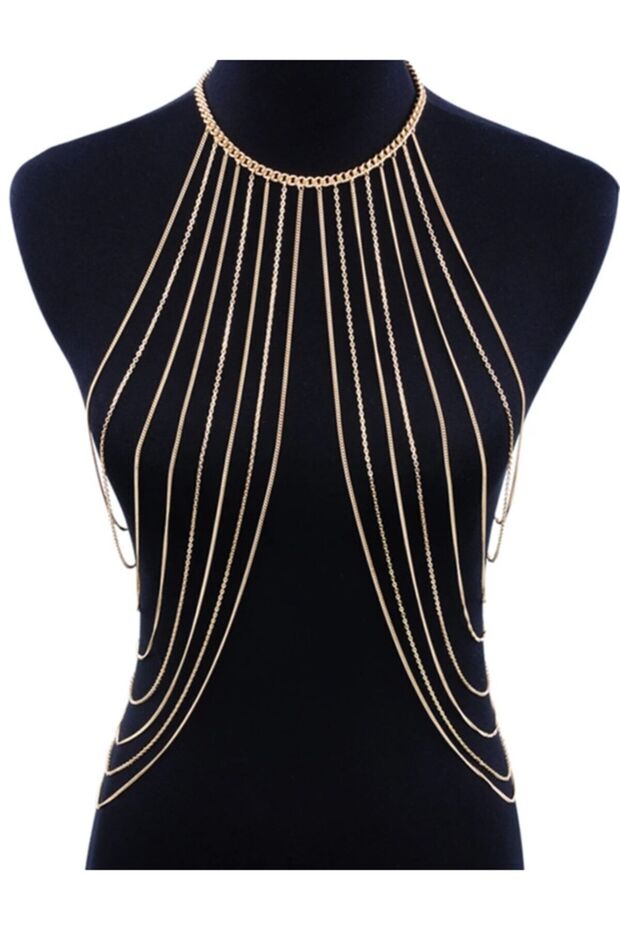 Gümüş Renk Evolution Model Vücut Büst Kolyesi - 1