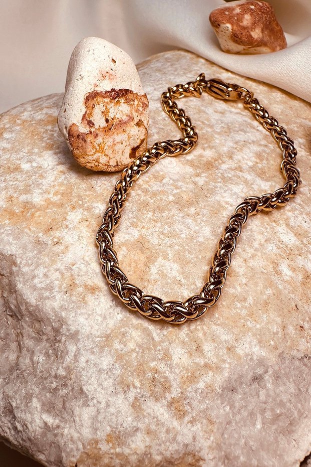 Steel Chain Design Gold Gold Color Limited Edition 316L Bracelet Men Women
