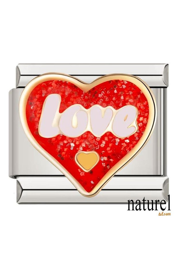 Italian Stainless Steel 9mm Love Charm