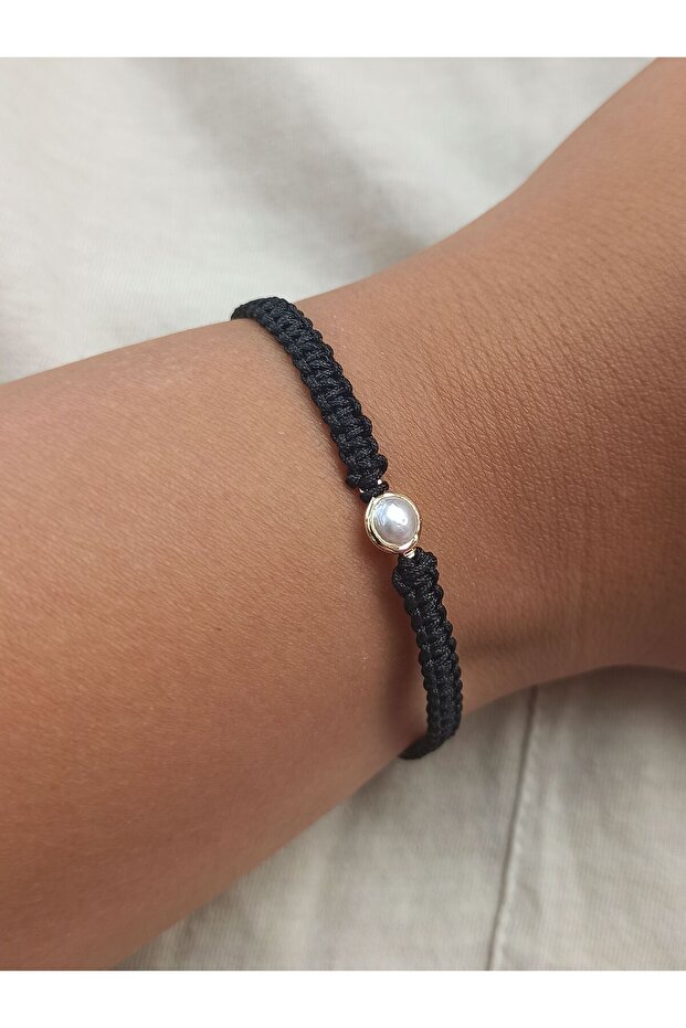 سوار اللؤلؤ - سلسلة مكرامية محبوكة، سوار هدية - 1