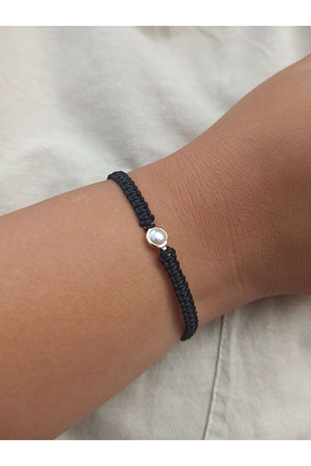 سوار اللؤلؤ - سلسلة مكرامية محبوكة، سوار هدية - 2