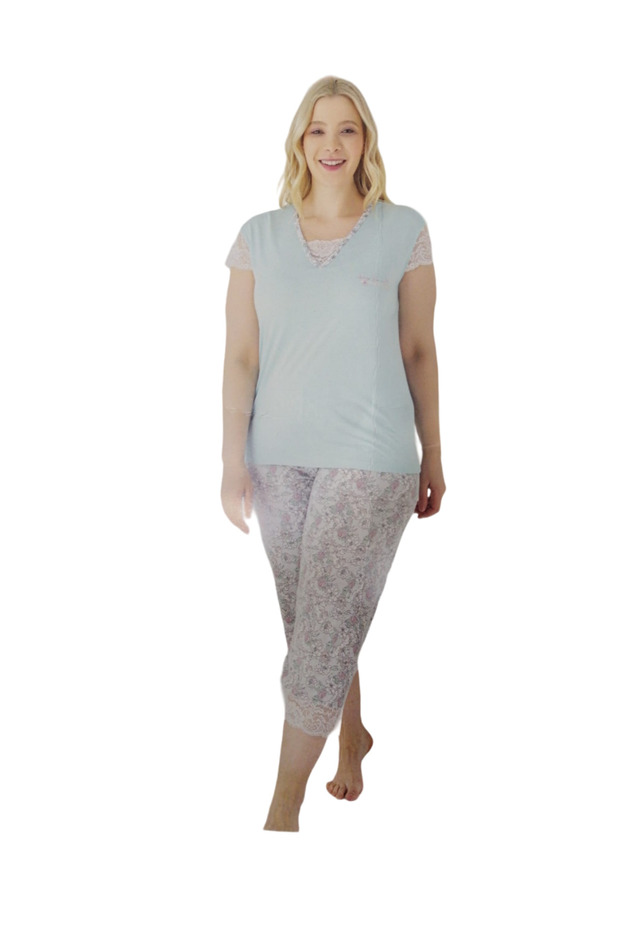 Olivera DFN1083 - Plus Size Capri Pajama Set
