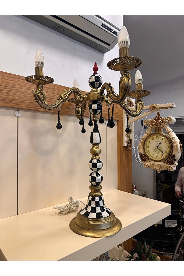 4'lü El Boyama Lamba Şamdan - 3