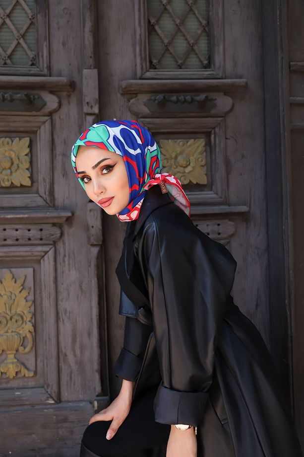 Birce Eşarp Kırmızı Saks - 2