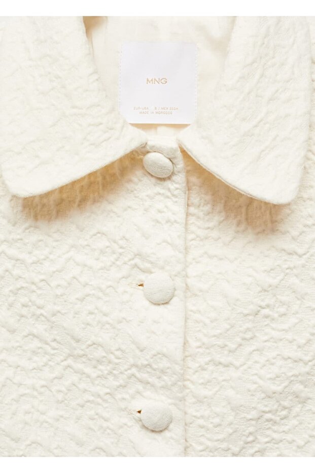 Düğmeli Dokulu Ceket - 6