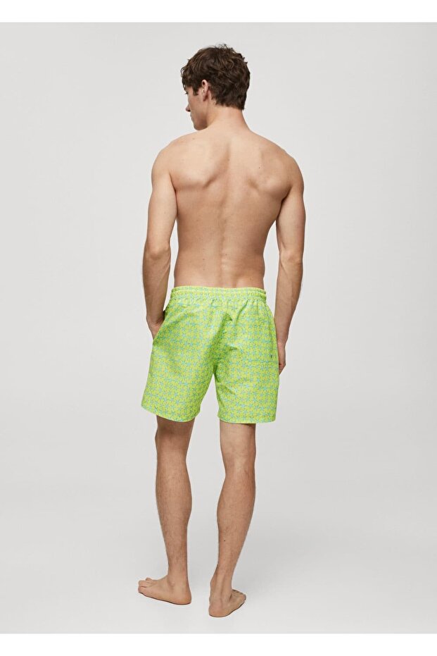 Geraffter Badeanzug mit Sternmuster - 4