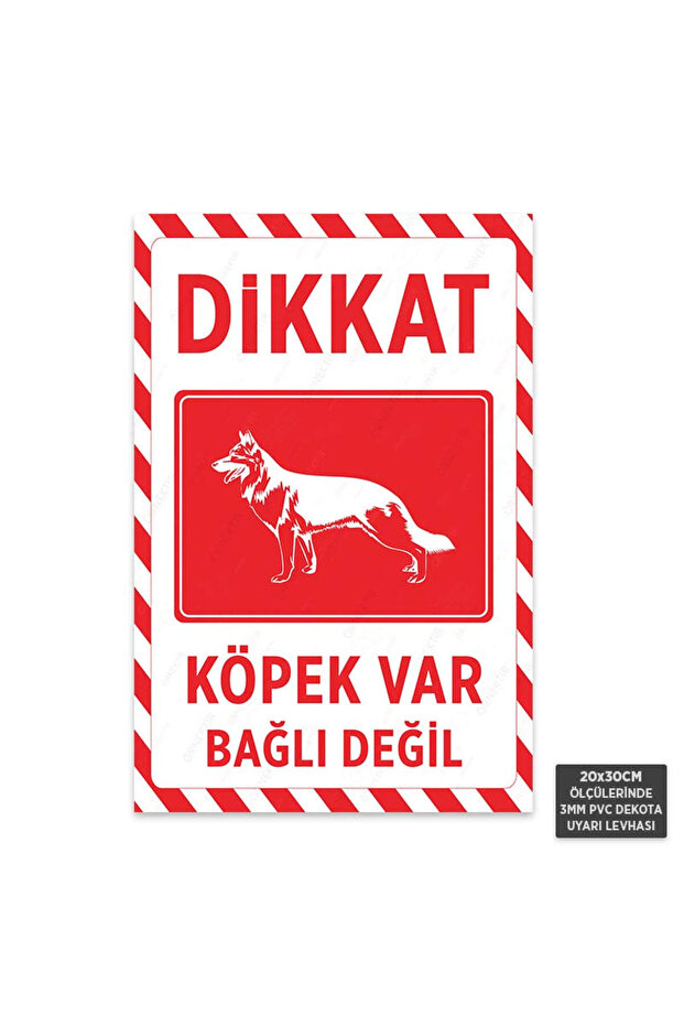 U1144 - Caution Dog Present Not Tied Dekota Warning Sign (20X30Cm)
