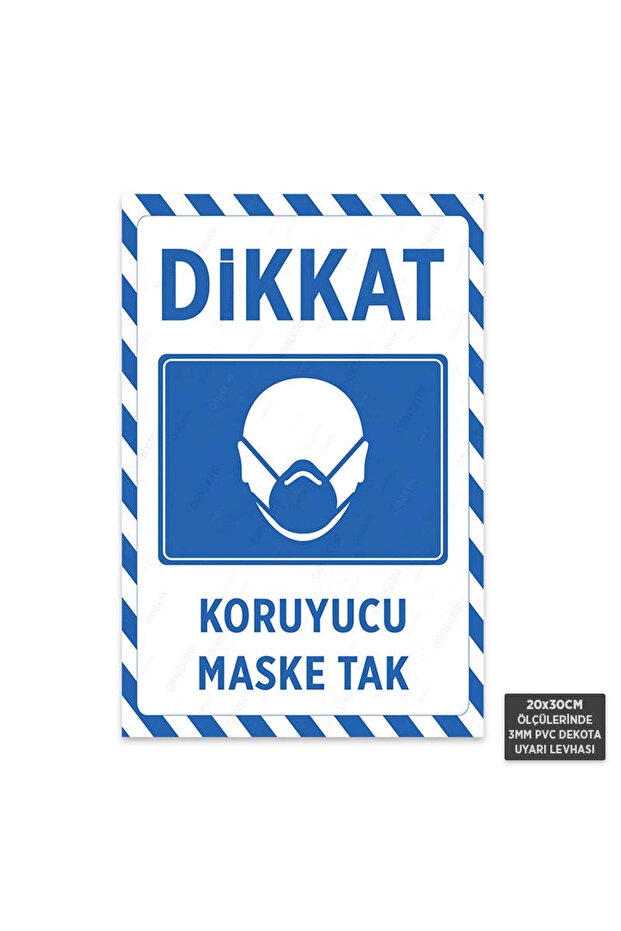 U1003 - Protective Mask Tak Decota Warning Sign (20X30Cm)