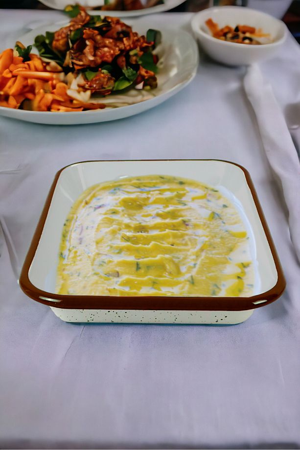 28 No Emaye Dörtgen Tabak Meze Kahvaltılık Kamp Piknik - 3