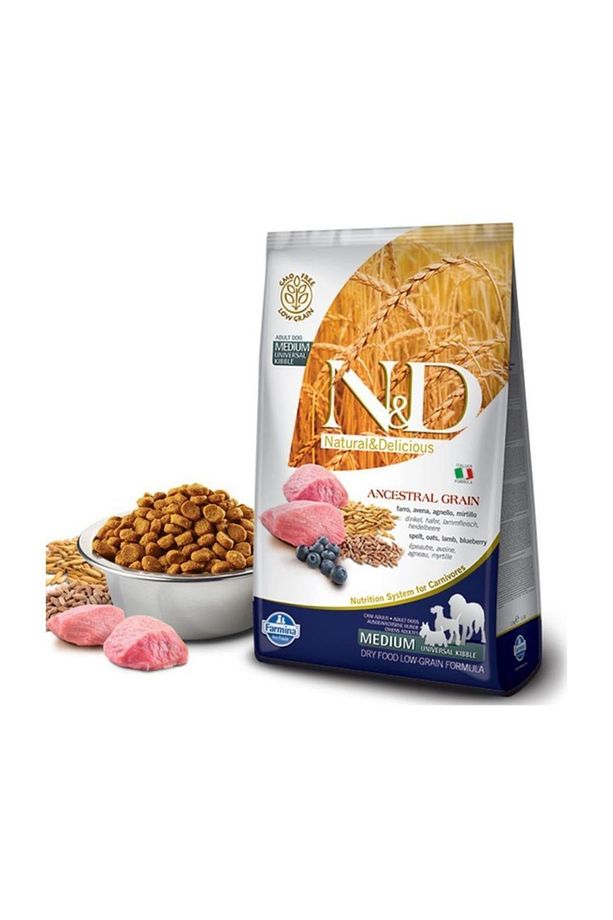Düşük Tahıllı Kuzulu Yaban Mersinli Yetişkin Köpek Maması 12 kg - 1