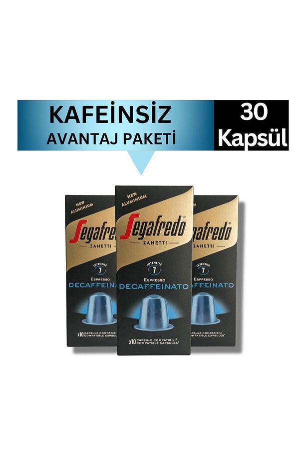 Kafeinsiz Nespresso Uyumlu Kahve Kapsülleri 30 Kapsül - 1