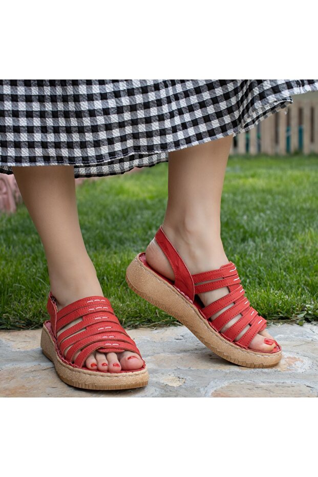 Orthopedic Leather Women's Sandals 11807