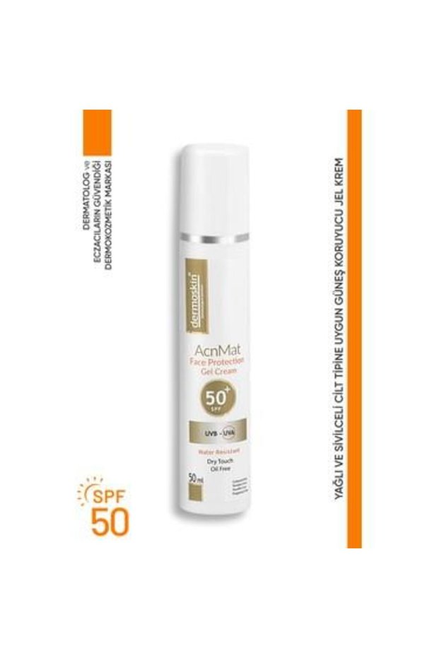 Acne Mat Face Protection Gel Cream Spf 50 50 ml Sunscreen - Teeth Whitening Foam Gift