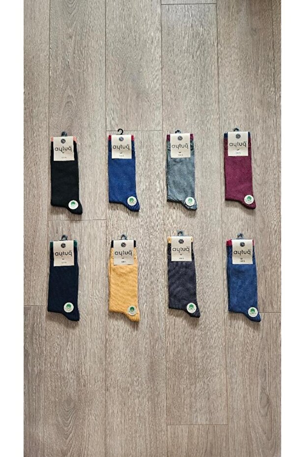 AYTUĞ Kış Grubu 8 Çift Erkek Çiftkat Cotton Erkek Soket Çorap - 22410 - 1