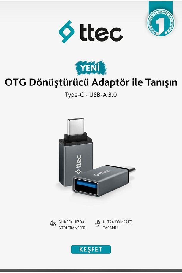 2dk43ug Type-c - Usb-a 3.0 Otg Dönüştürücü Adaptör - 2