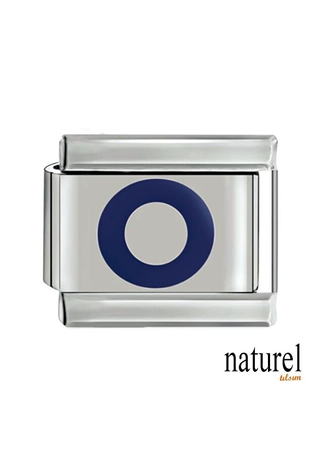 Italian Stainless Steel 9mm "O" Letter Charm