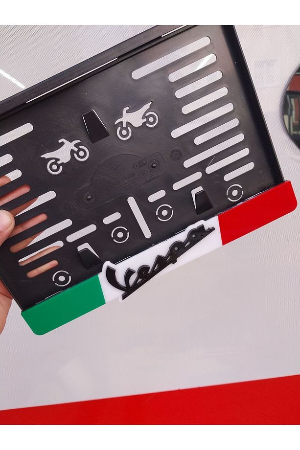 Vespa italyan renkler Motor plakalık - 2