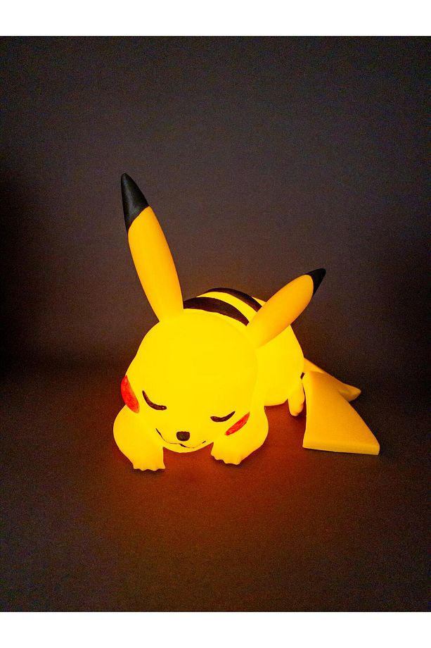 Uyuyan Pikachu Dekoratif Lamba Masaüstü Aydınlatma Dekoru Taşınabilir Lamba - 3