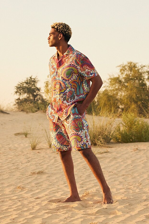 Carnaval Linen Bermuda Short - 5