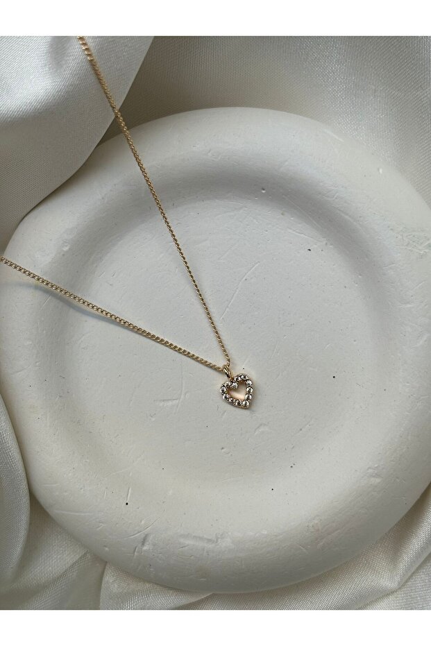 Minimal Kalp Kolye Gold Renk - 2