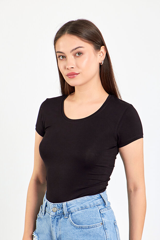 طاقم الرقبة قصيرة الأكمام الجسم الأساسي - 2