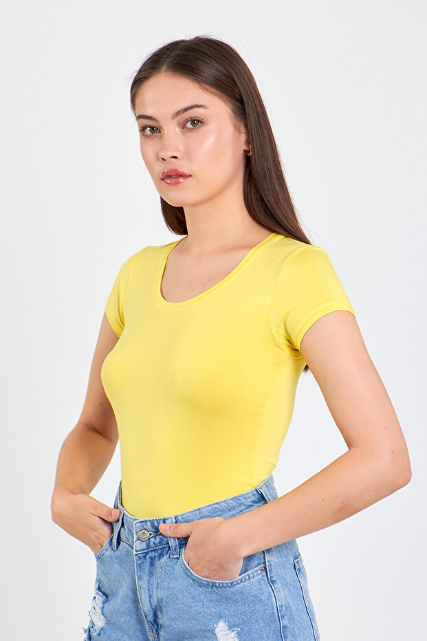 Crew Neck Short Sleeve Basic Body - 3
