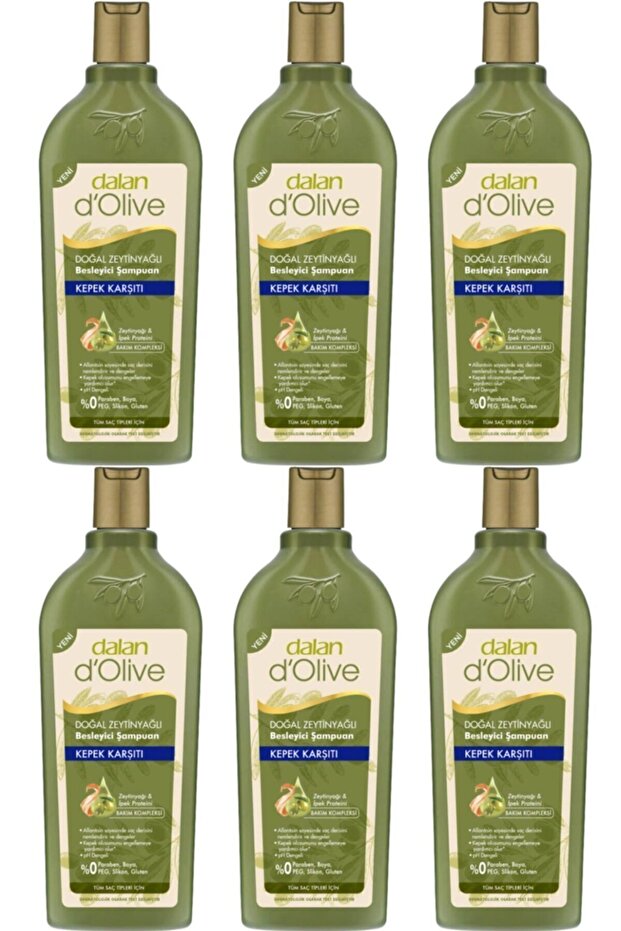 Natural Olive Oil Anti-Dandruff Nourishing Shampoo 400 ml 6 Pieces