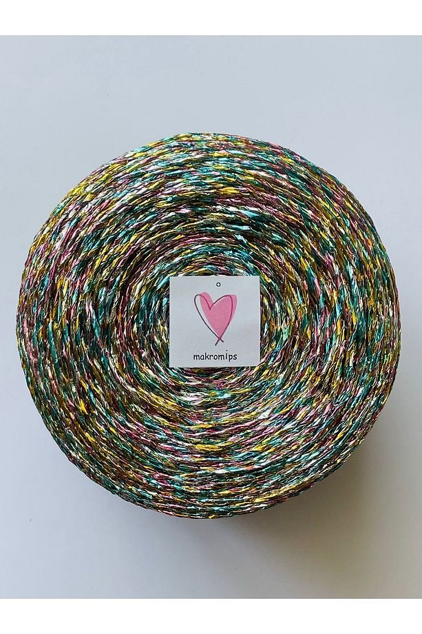 PREMIUM TWİSTED METALİK KAĞIT İP 250 gr) POLYESTER PARLAK BÜKÜMLÜ ÇANTA İPİ ÖRGÜ SÜSLEME PAKET İP - 1