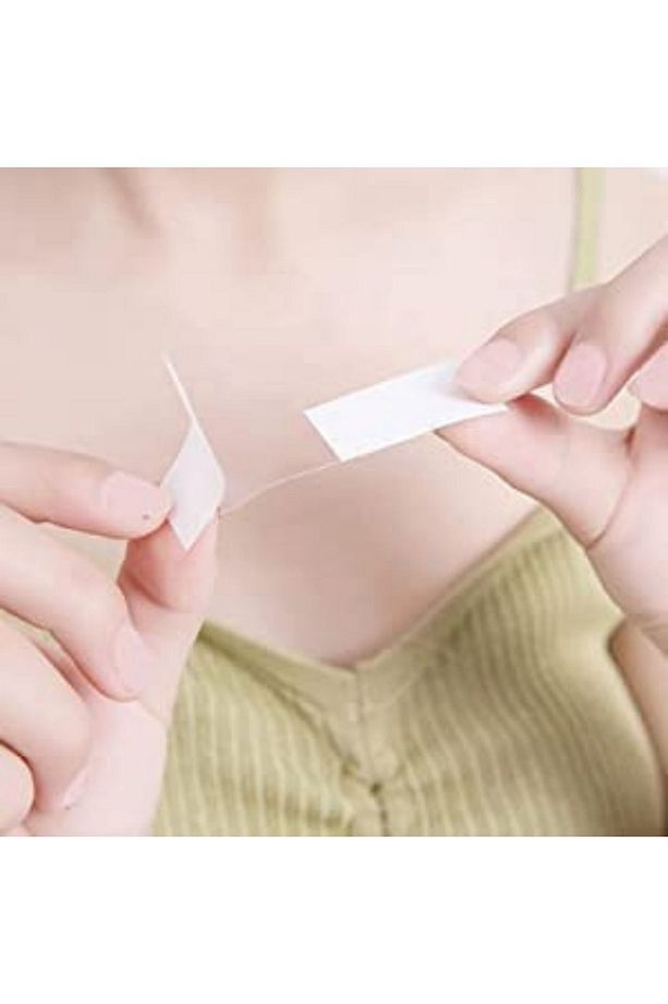 36 Adet Şeffaf Çift Taraflı Bant Elbise Sabitleme Bantları Yapışkanlı Dekolte Abiye Elbise Bandı - 6
