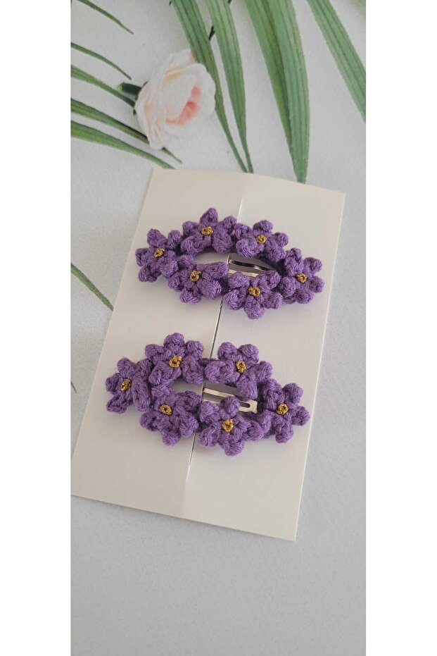 Crispy Daisies Colorful Handmade Niche 2-Piece Snap Button Clip Set