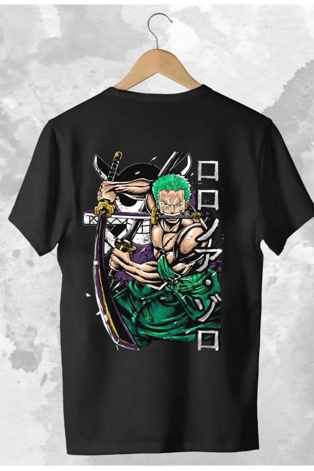 Unisex Roronoa Zoro Printed Short Sleeve 100% Cotton T-Shirt