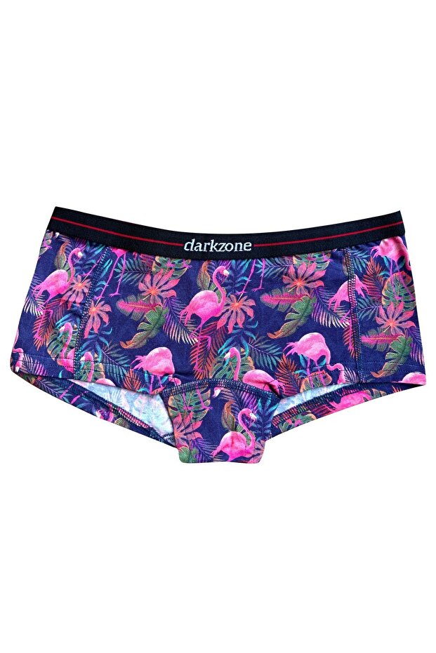 Women's Digital Printed Flamingo Patterned Boxer Briefs