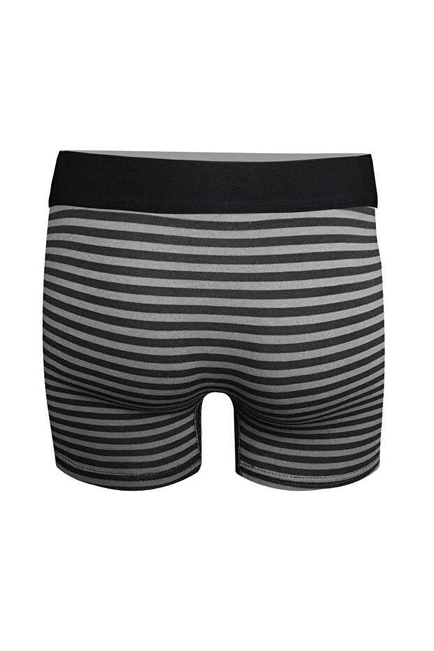 بوكسر رجالي منقوش باللون الأسود - 2